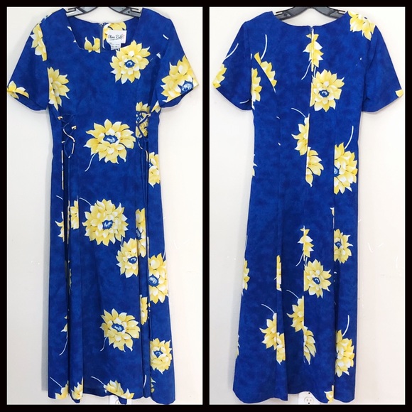 Vintage Olivia Rose Floral Maxi Dress w/ Side Ties - Picture 2 of 8